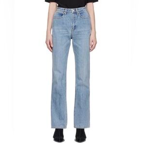 Joseph Fulham High-Rise Relaxed Straight Jeans with Slight Flare Size 27